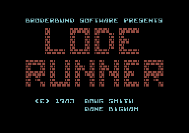 Lode Runner title screen for Commodore 64